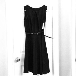 Black belted dress - NWT